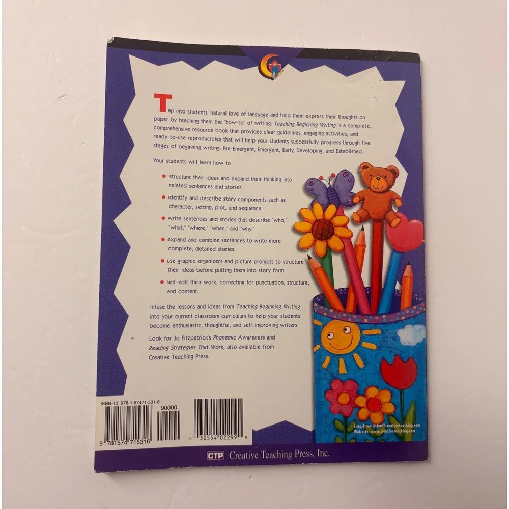 Teaching Beginning Writing Jo Fitzpatrick Creative Teaching Press K-2 Education